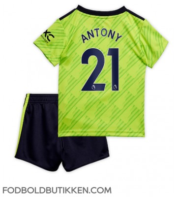 Manchester United Antony #21 Tredjetrøje Børn 2022-23 Kortærmet (+ Korte bukser)